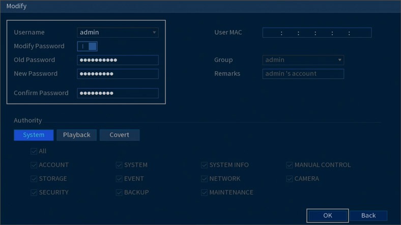 Lorex Devices Password Reset Detailed Guide 20 modify admin account password 3