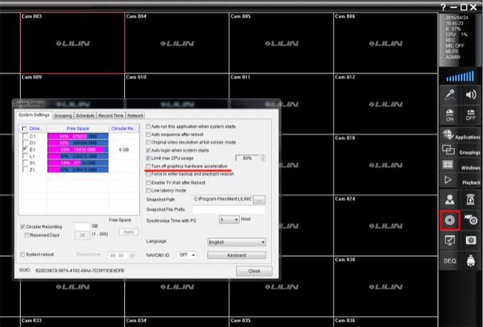 LILIN Navigator Software Full Guide 43 nav hardware accel 460h
