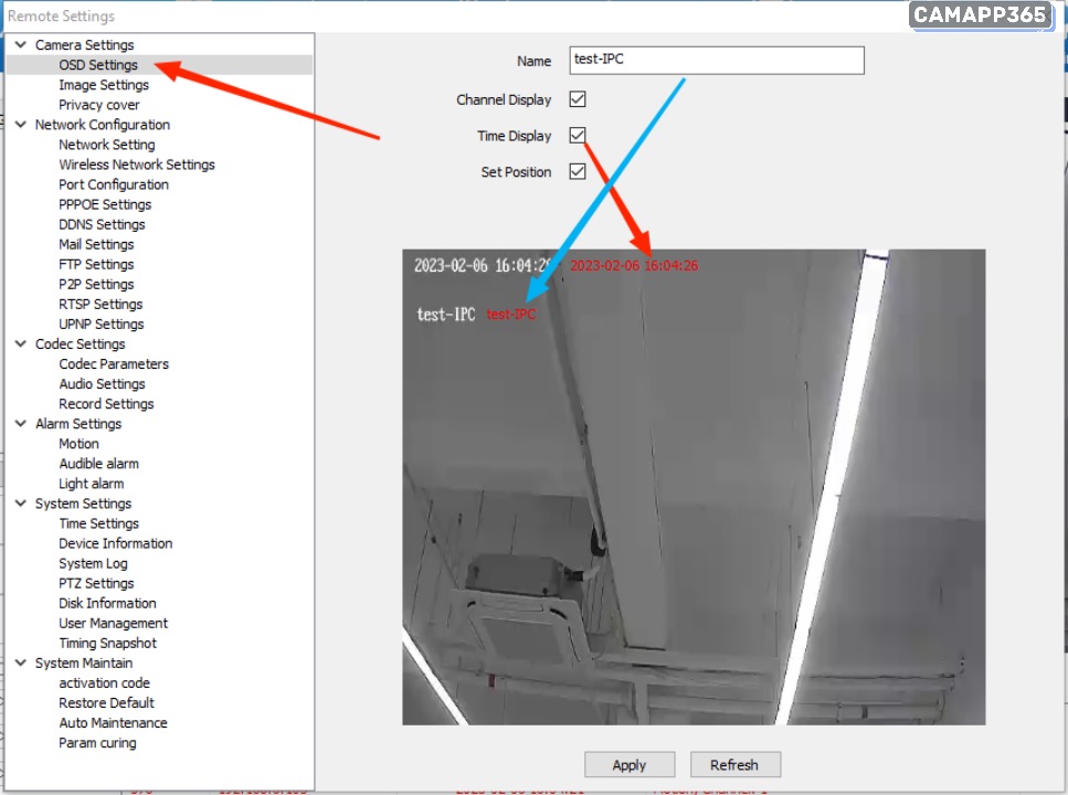 P6SLite EasyVMS Installation Guide 48 OSD settings