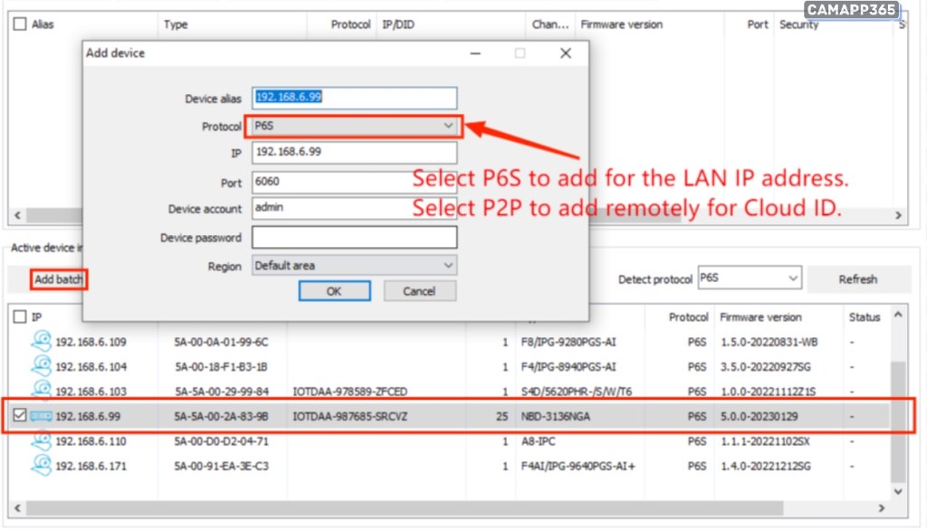 P6SLite EasyVMS Installation Guide 16 P6SLite Camera addition, removal, and upgrade