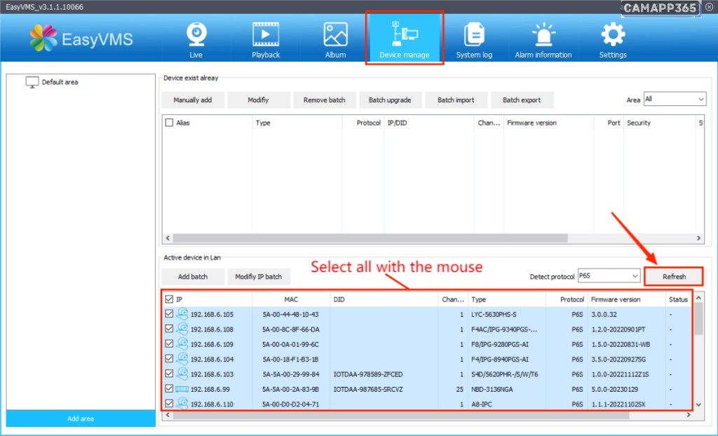 P6SLite EasyVMS Installation Guide 14 P6SLite Camera addition, removal, and upgrade