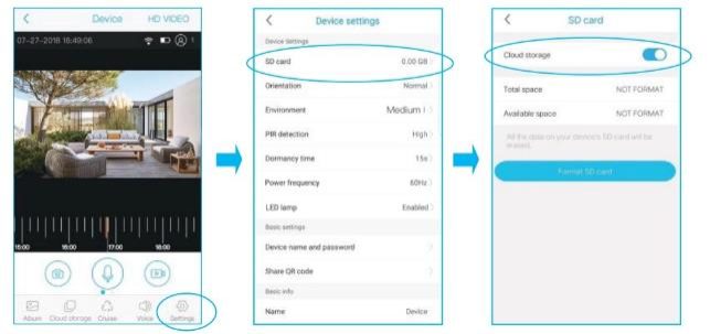 SD Card Setting