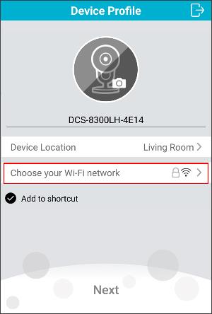 setup device profile select wifi