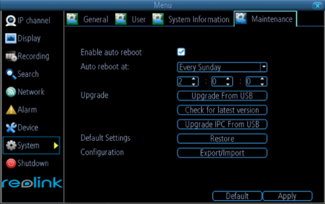How to Manually Update Firmware for Reolink Devices 22 system 643w404h