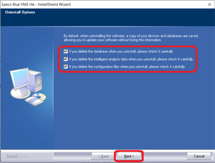 Speco Blue VMS Full Guide 35 uninstalloptionso png pngwidth688height521nameuninstalloptionso png 521h