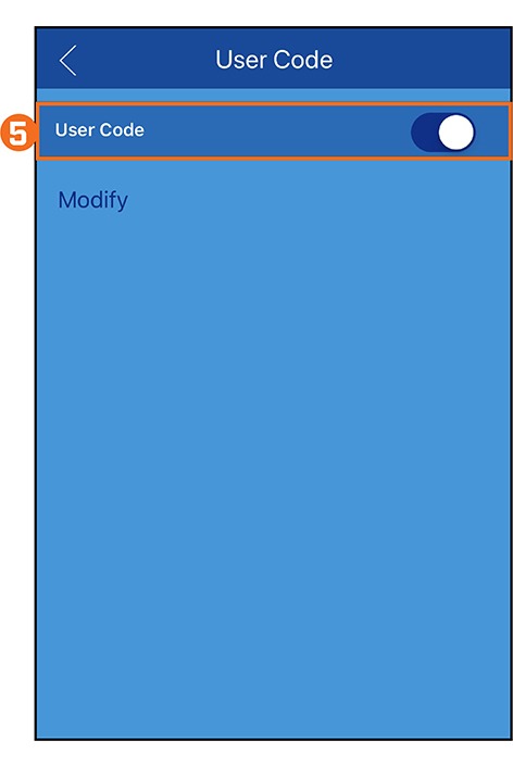 user code on