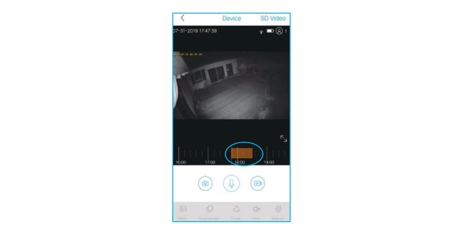 Videos can be saved in the SD card