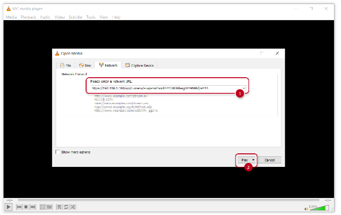 2N IP intercoms Setup Guide 52 vlc enter a network url 680w
