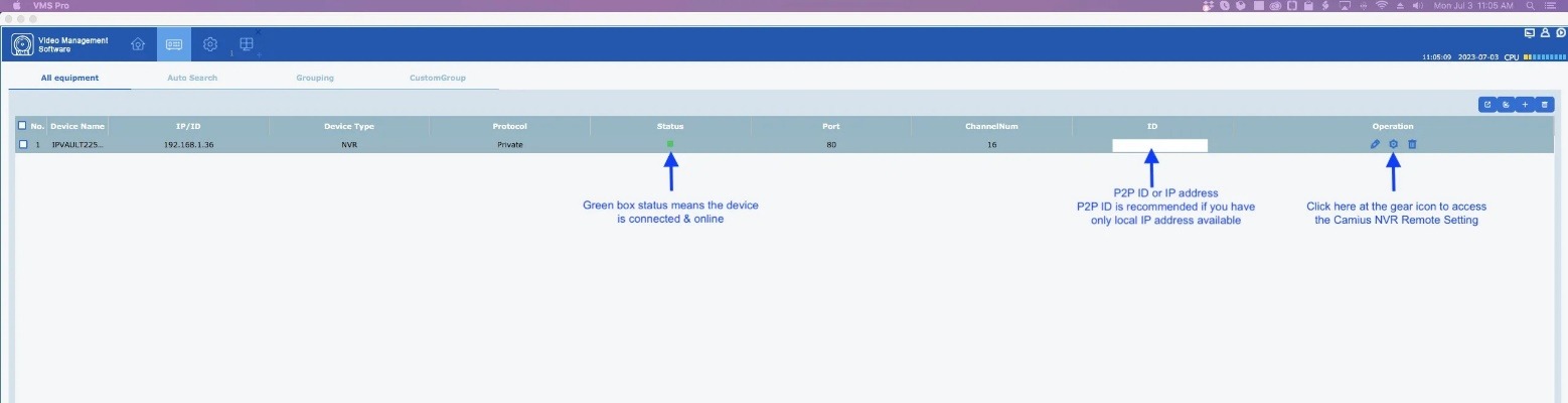 Camius Security Software Tools 14 VMS device management