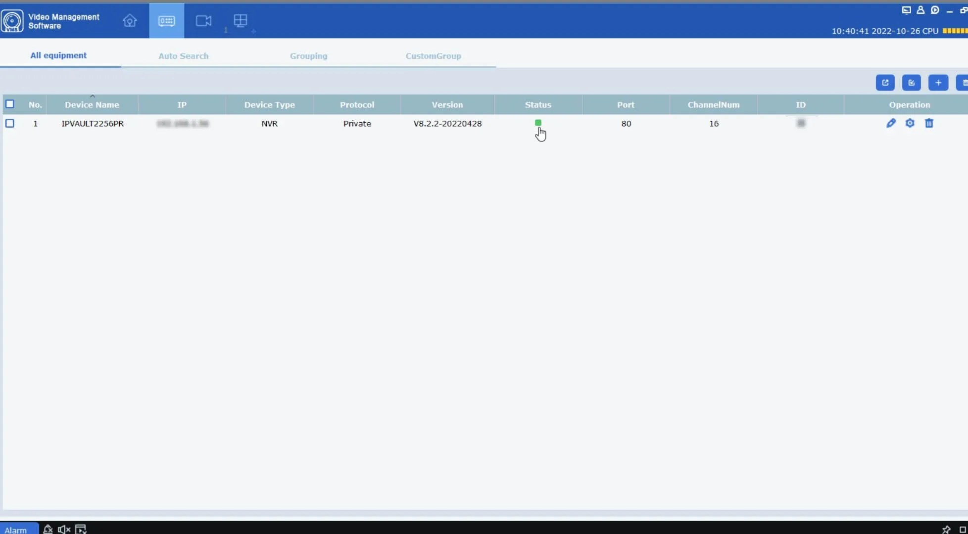 Camius Security Software Tools 13 VMS DEVICE MANAGEMENT STATUS copy