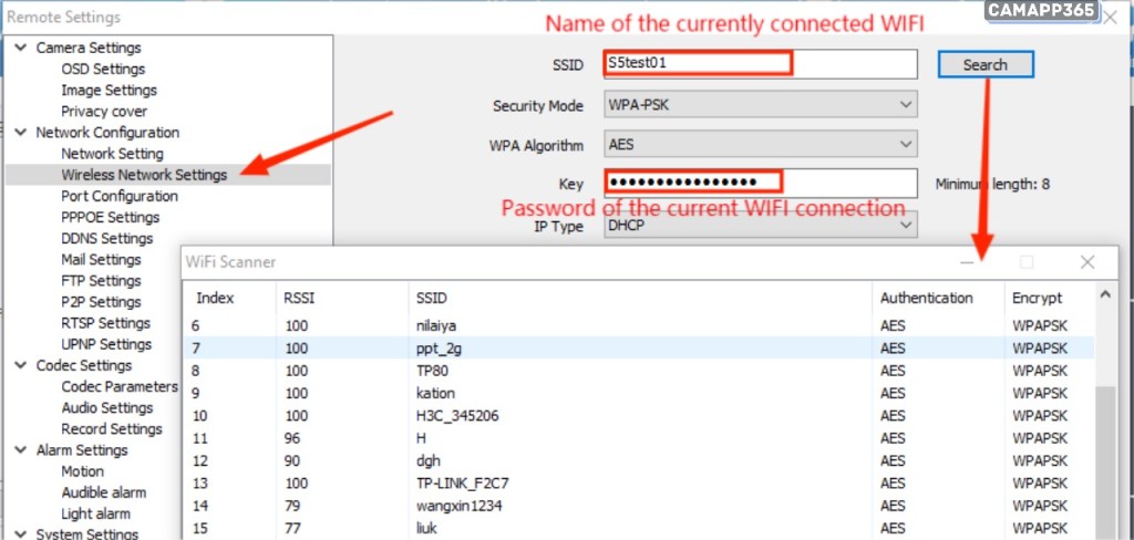 P6SLite EasyVMS Installation Guide 51 WiFi settings