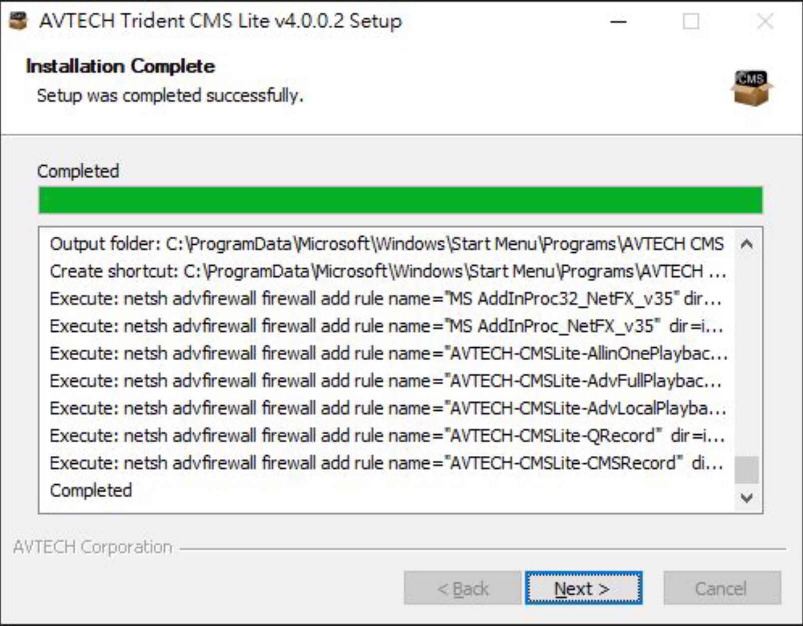 AVTECH CMS LITE Installation Guide 12 word image 3452 11