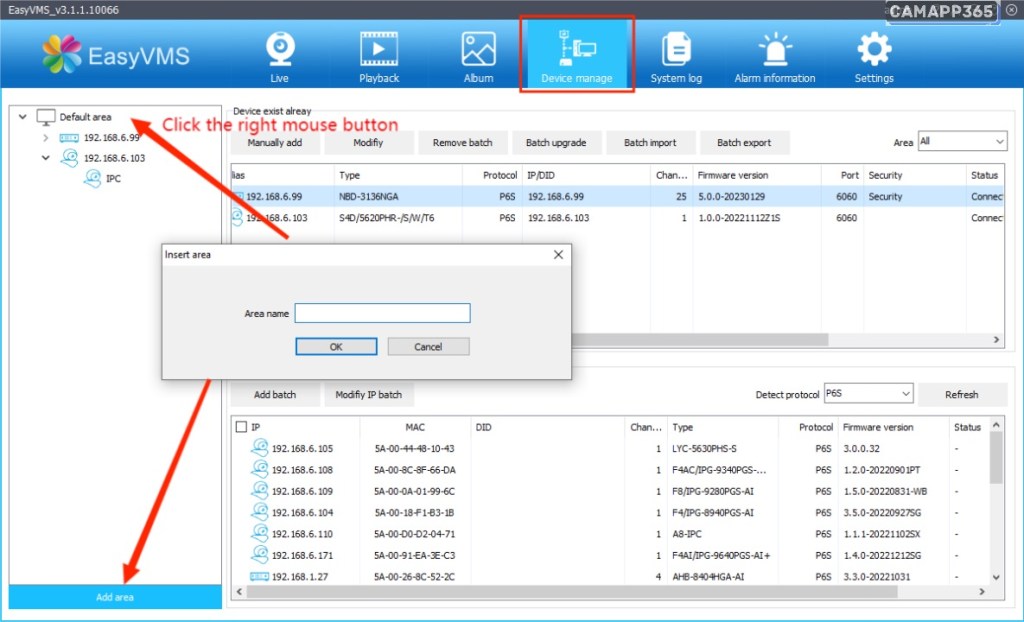 P6SLite EasyVMS Installation Guide 13 Zone configuration